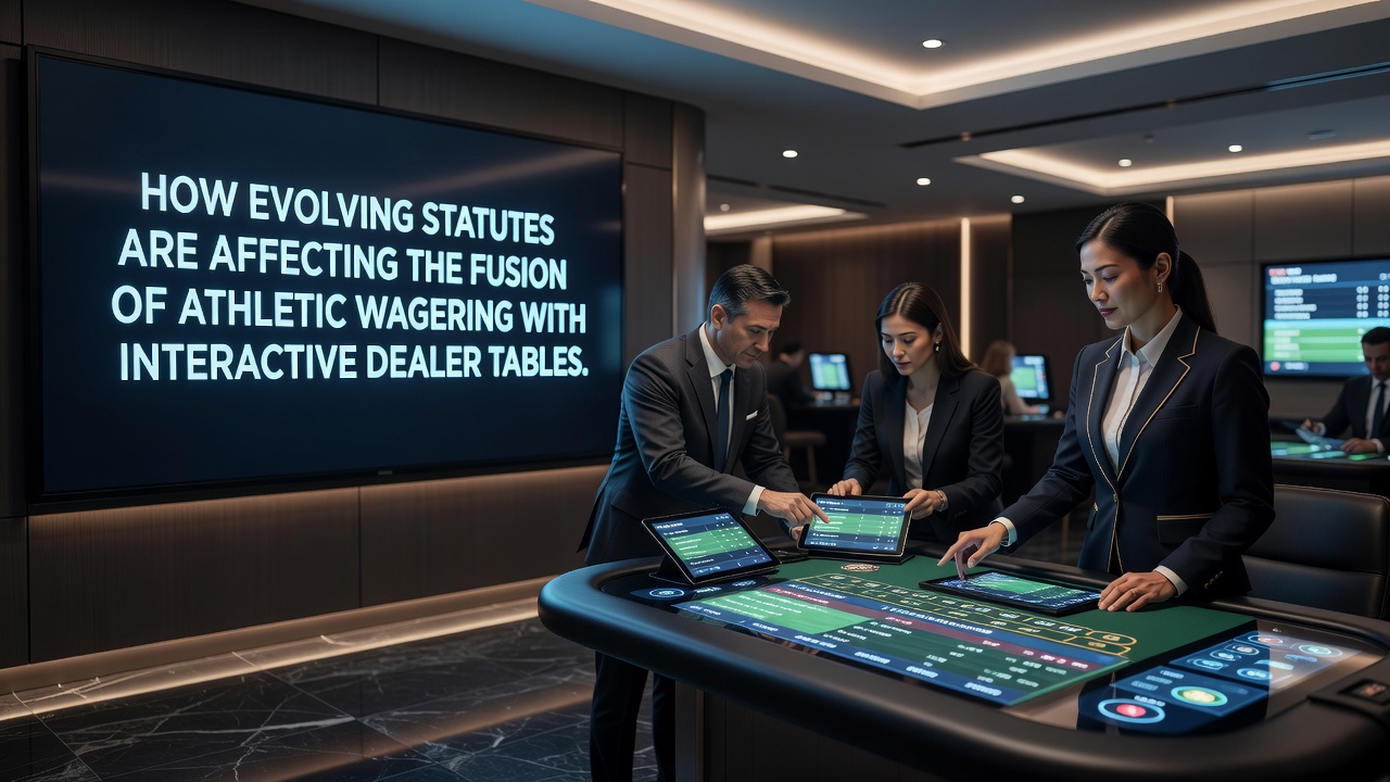 Live dealer at a blackjack table interacting with mobile users while sports odds update on a split smartphone view